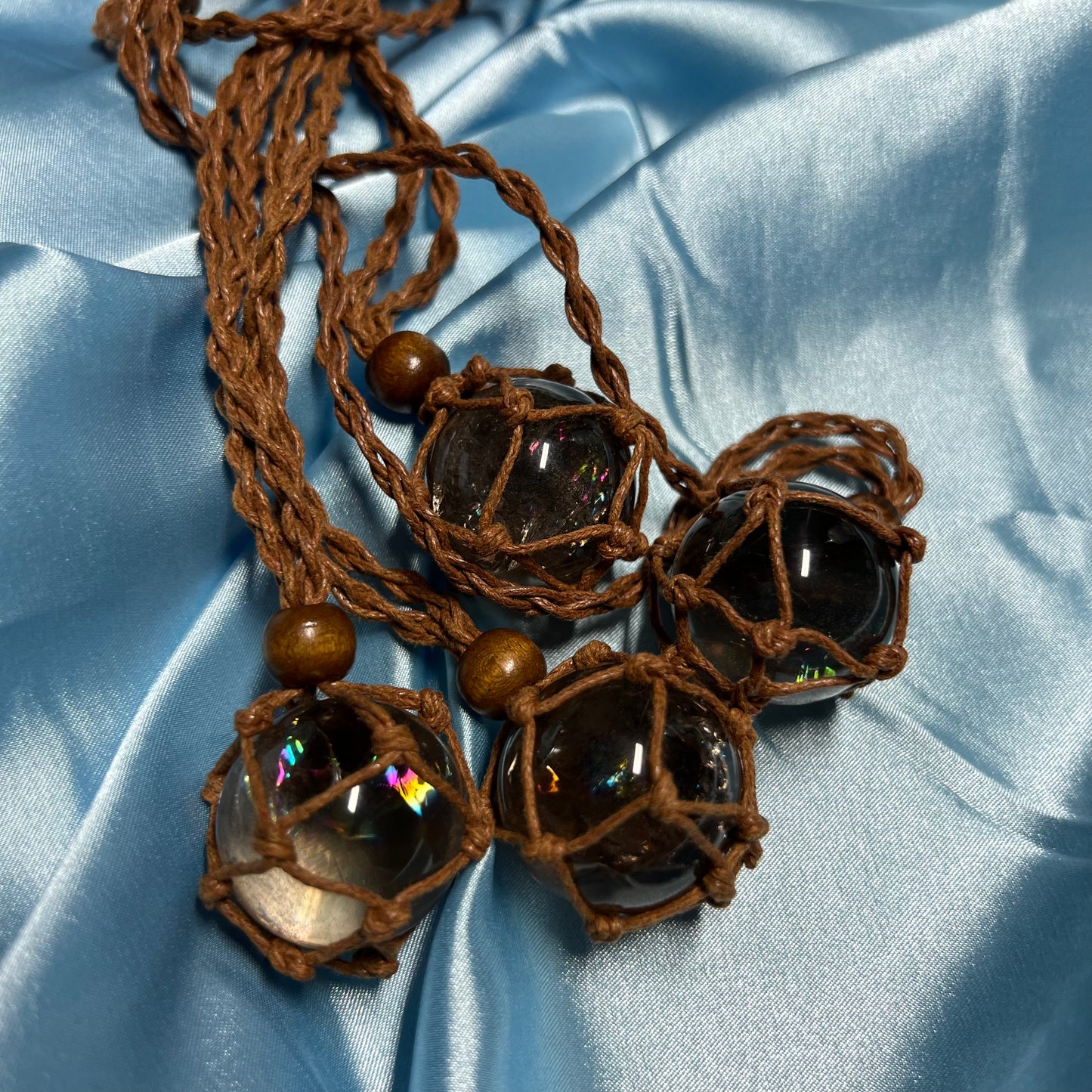 Rainbow Smoky Quartz Pendents