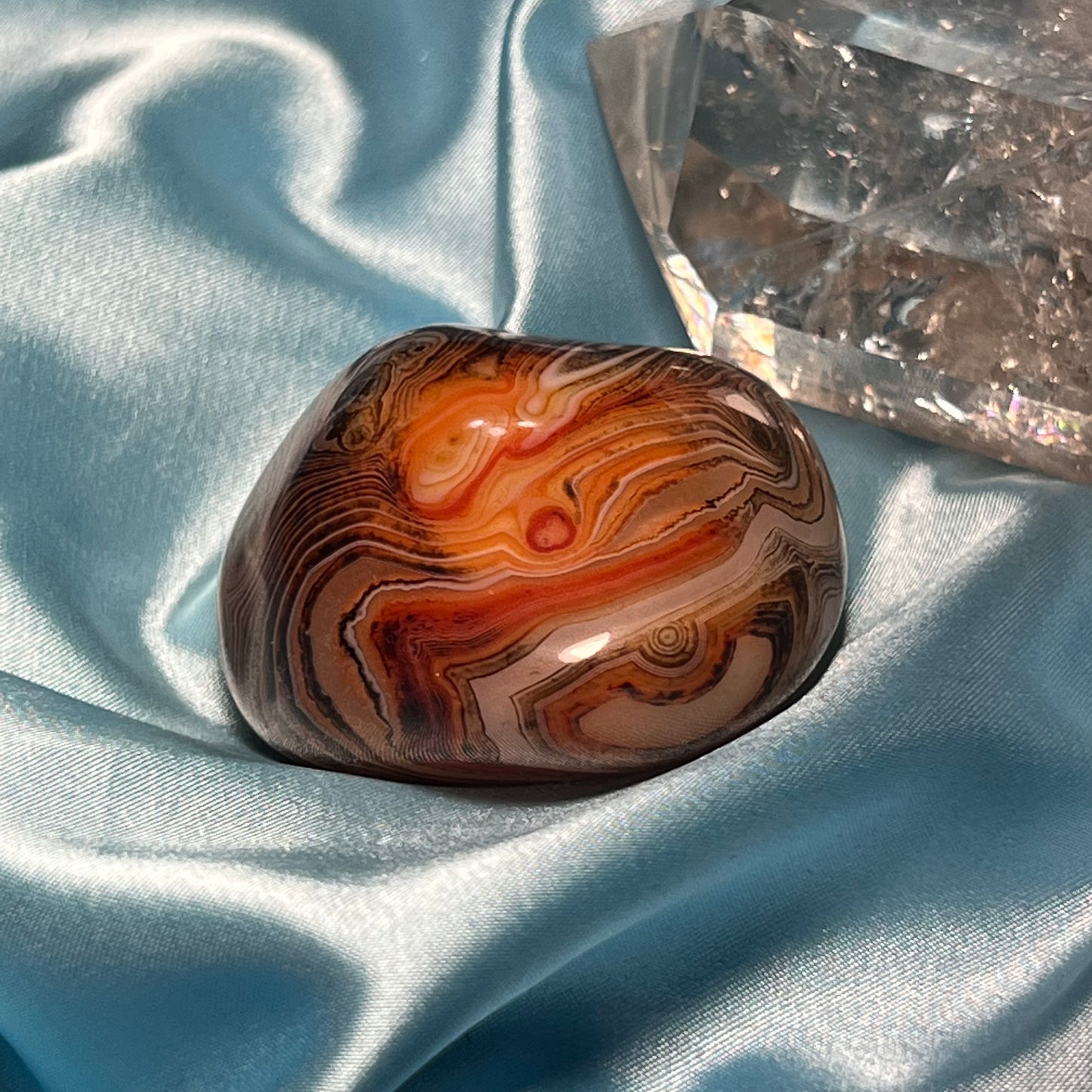 Madagascar Banded Agate Palm stone