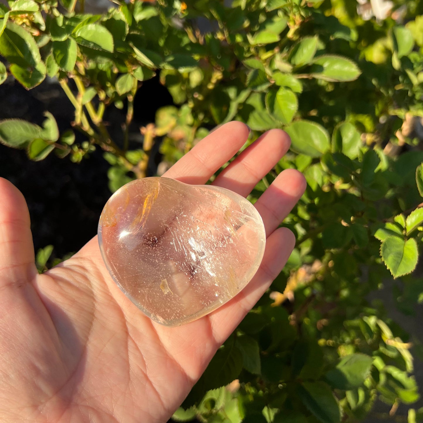 Large Clear Quartz Heart
