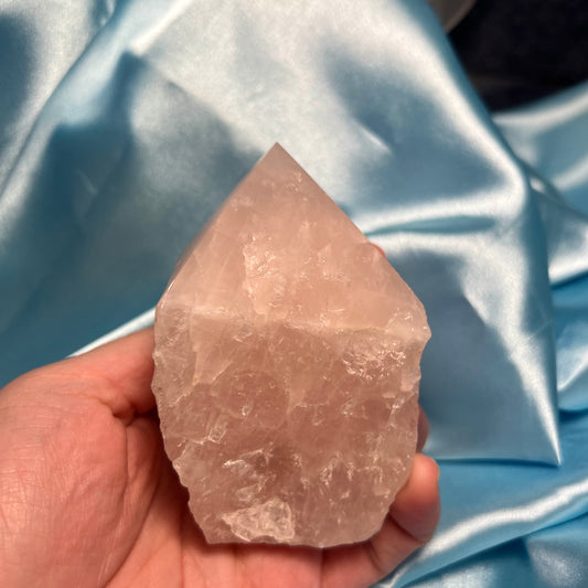 Rose Quartz Semi Polished Tower