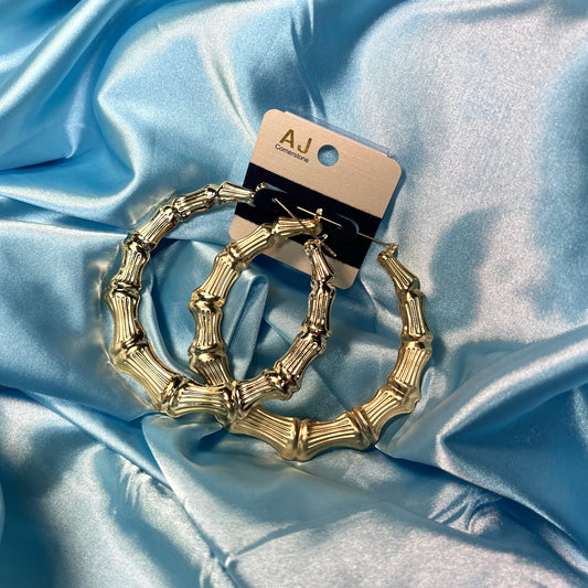 Gold Bamboo Earrings