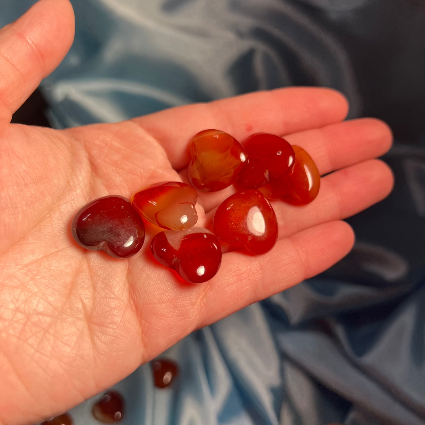 Small Carnelian Hearts