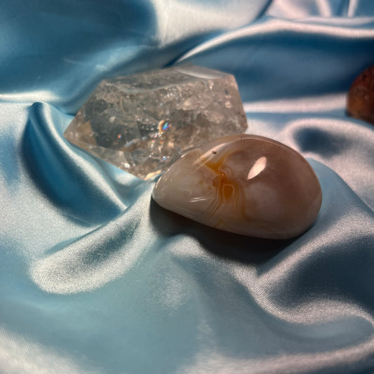 Crazy Lace Agate Palm Stone