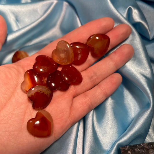 Small Carnelian Hearts
