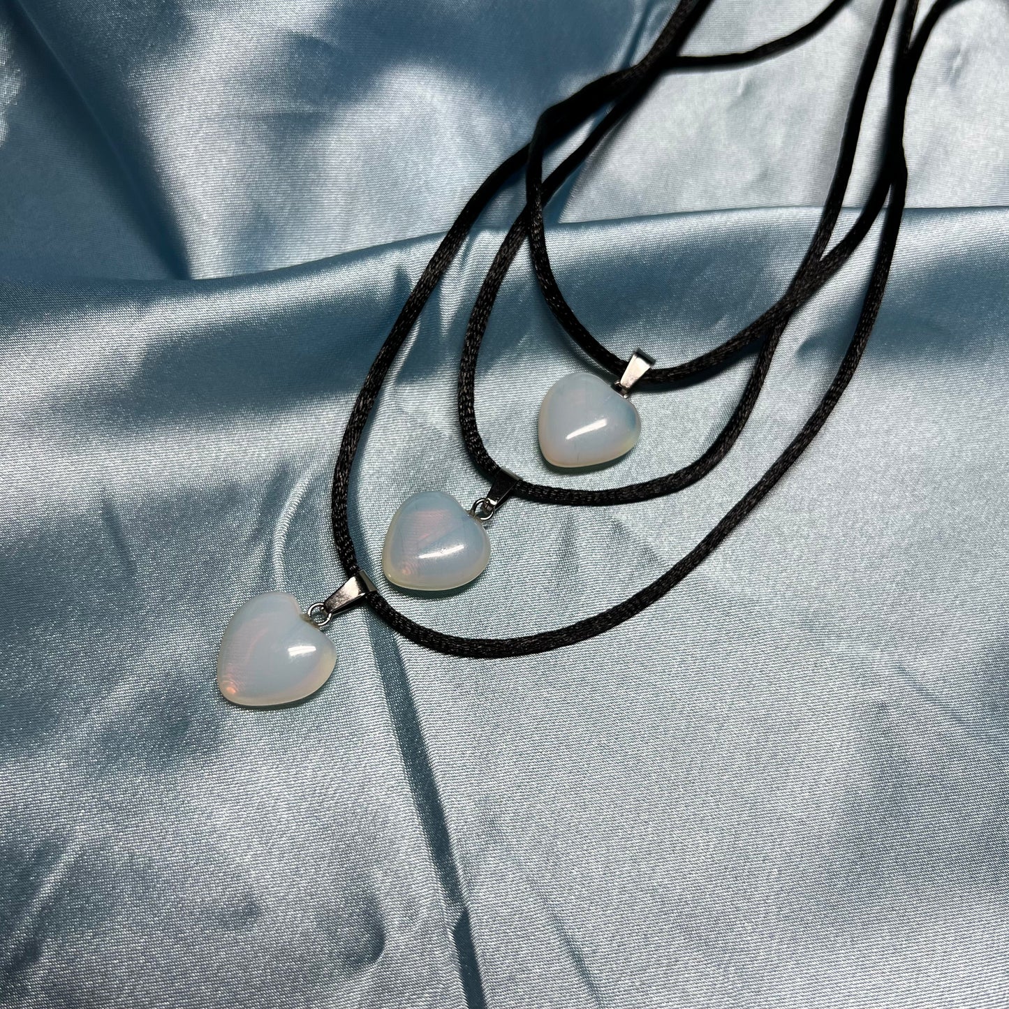 Opalite Heart Necklaces