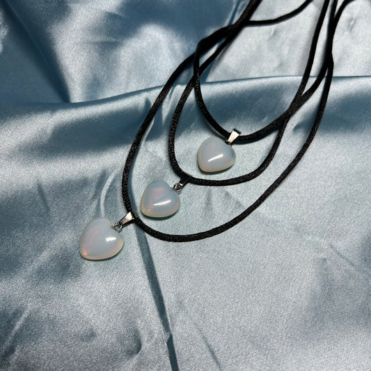 Opalite Heart Necklaces