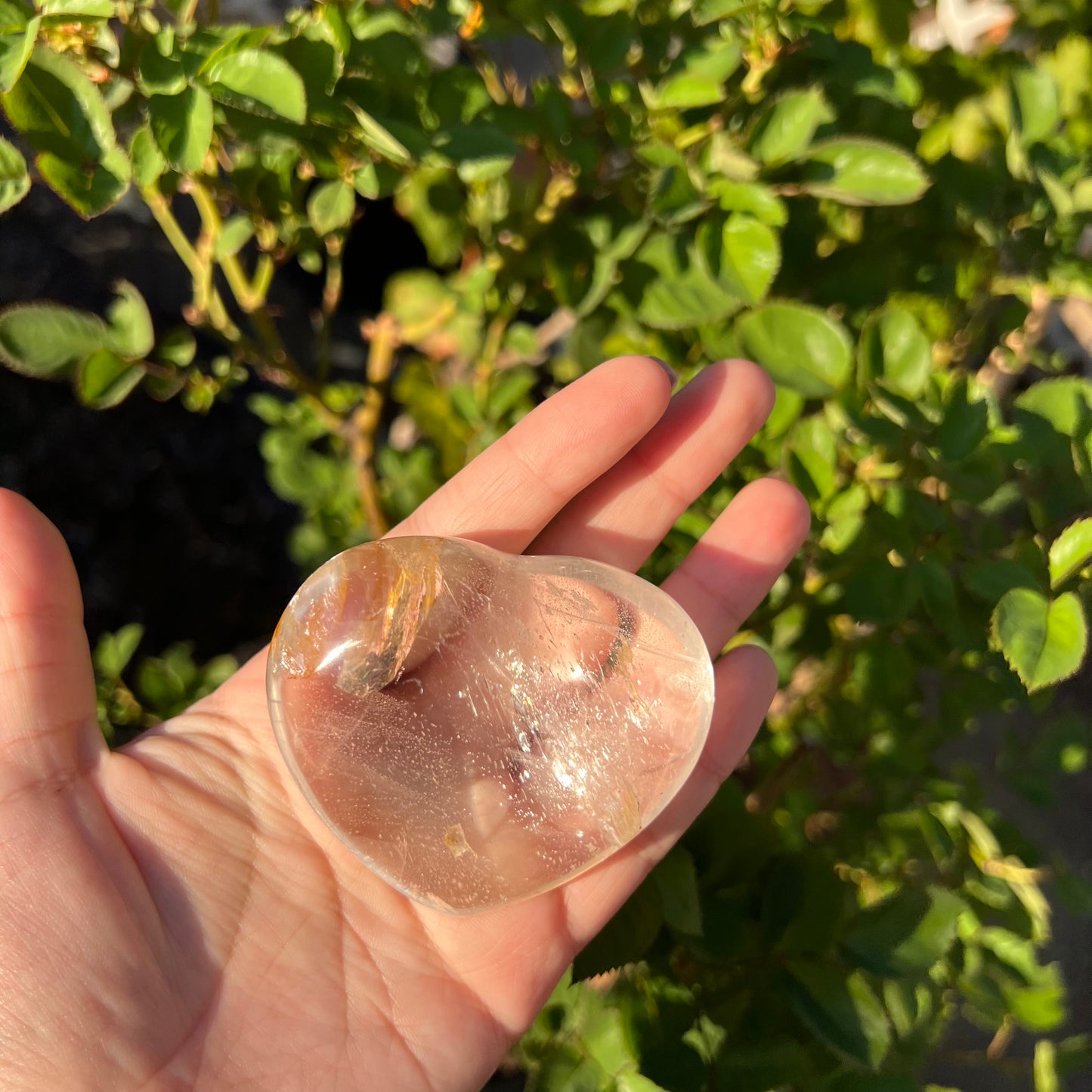 Large Clear Quartz Heart