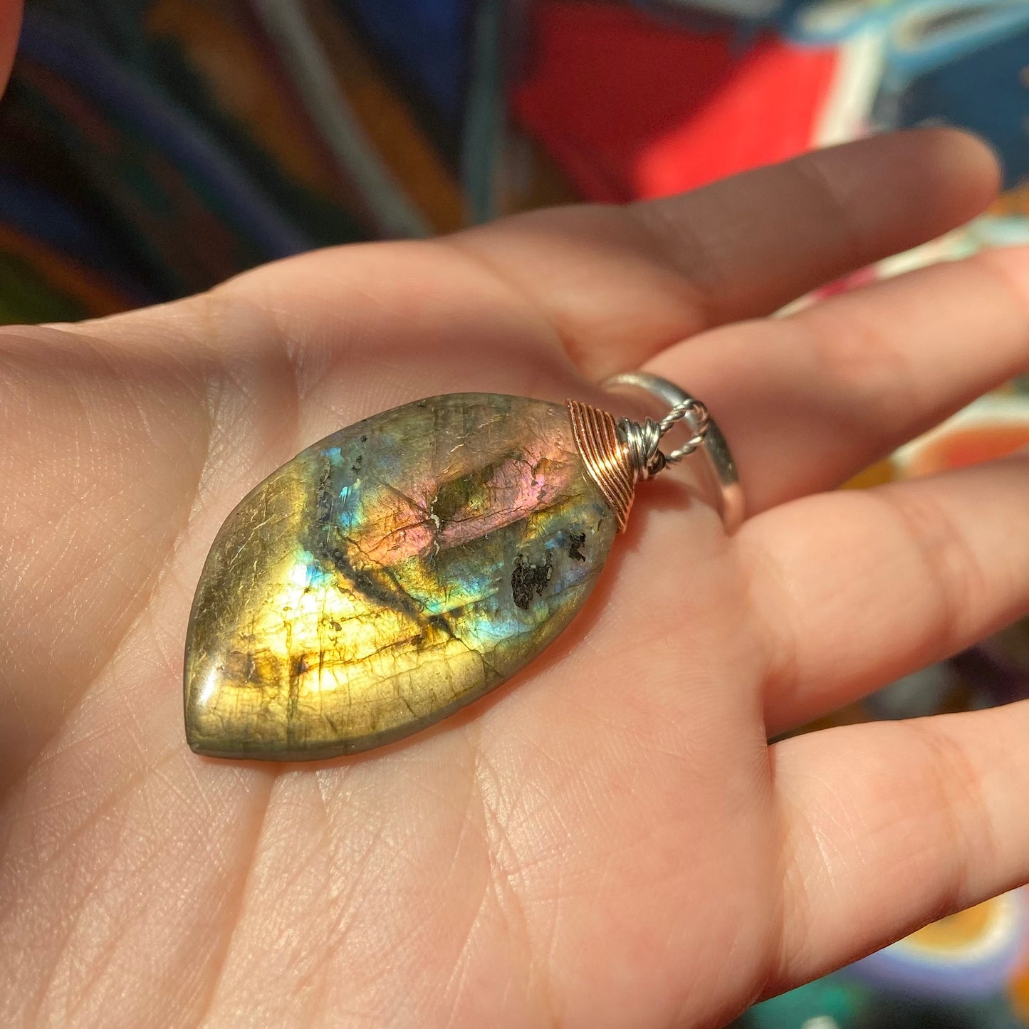 Labradorite Pendent (Handmade)