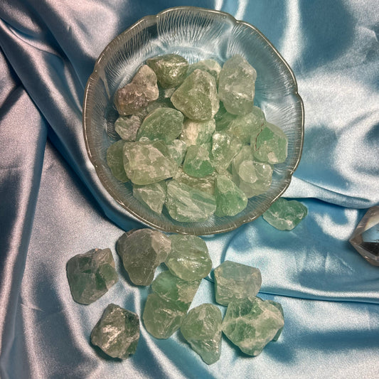 Rough Green Fluorite Chunks