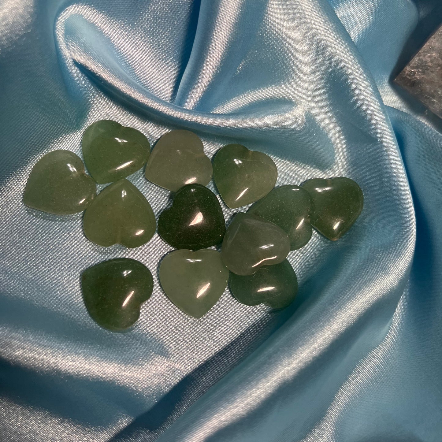 Small Green Aventurine Hearts