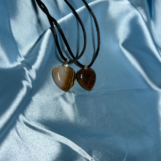 Tigers Eye Small Heart Necklace