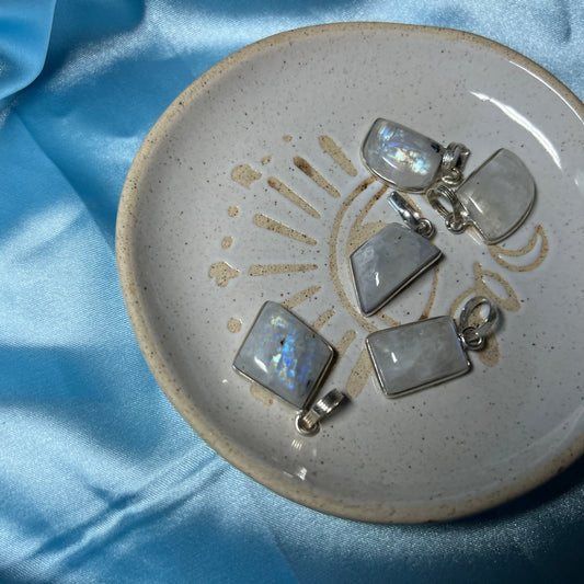 Rainbow Moonstone Pendents