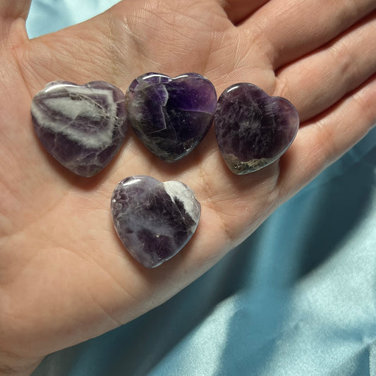 Small Amethyst Hearts