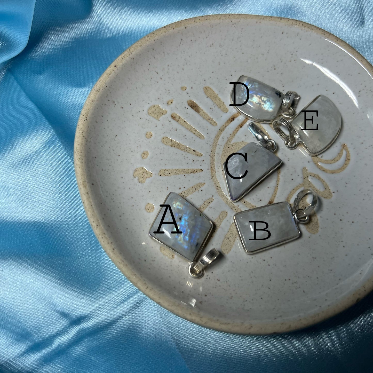 Rainbow Moonstone Pendents