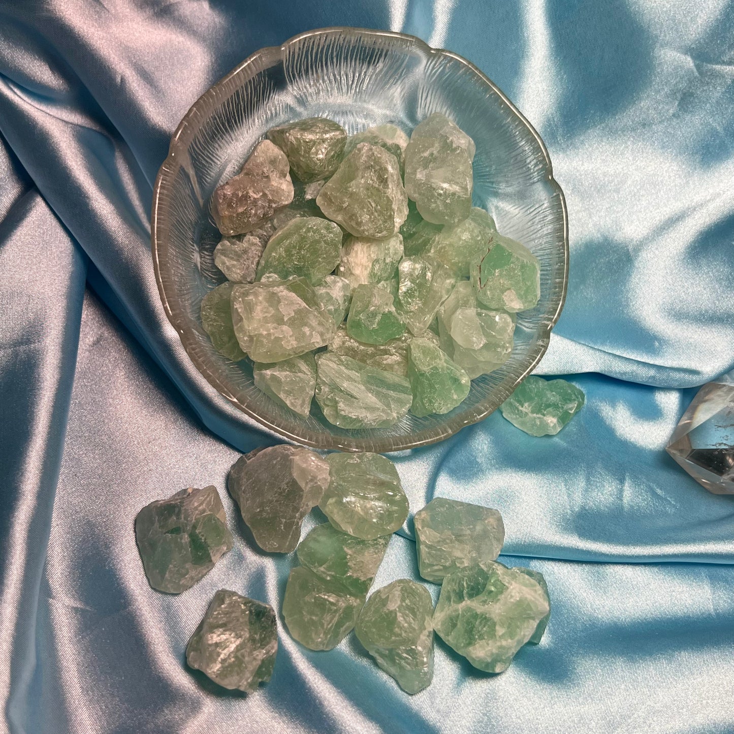 Rough Green Fluorite Chunks
