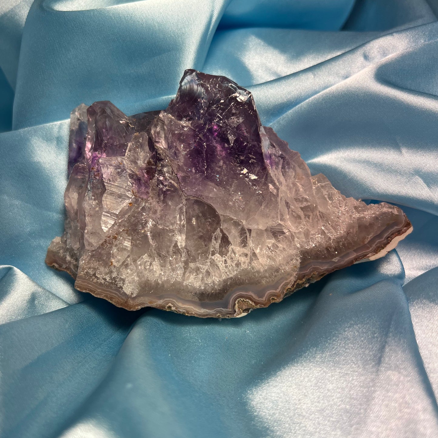 Semi Polished Amethyst Slice