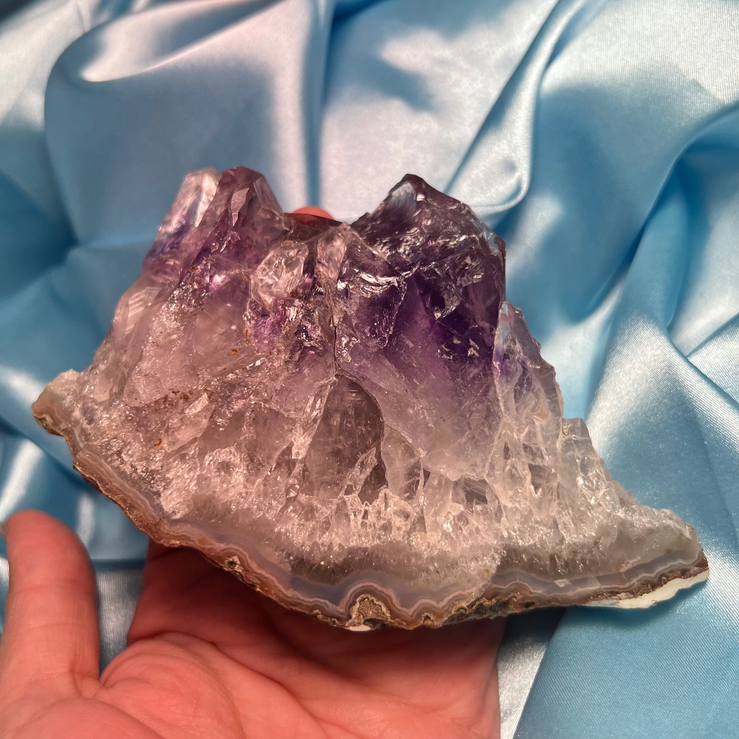 Semi Polished Amethyst Slice