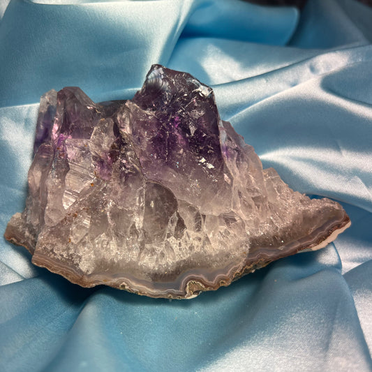 Semi Polished Amethyst Slice