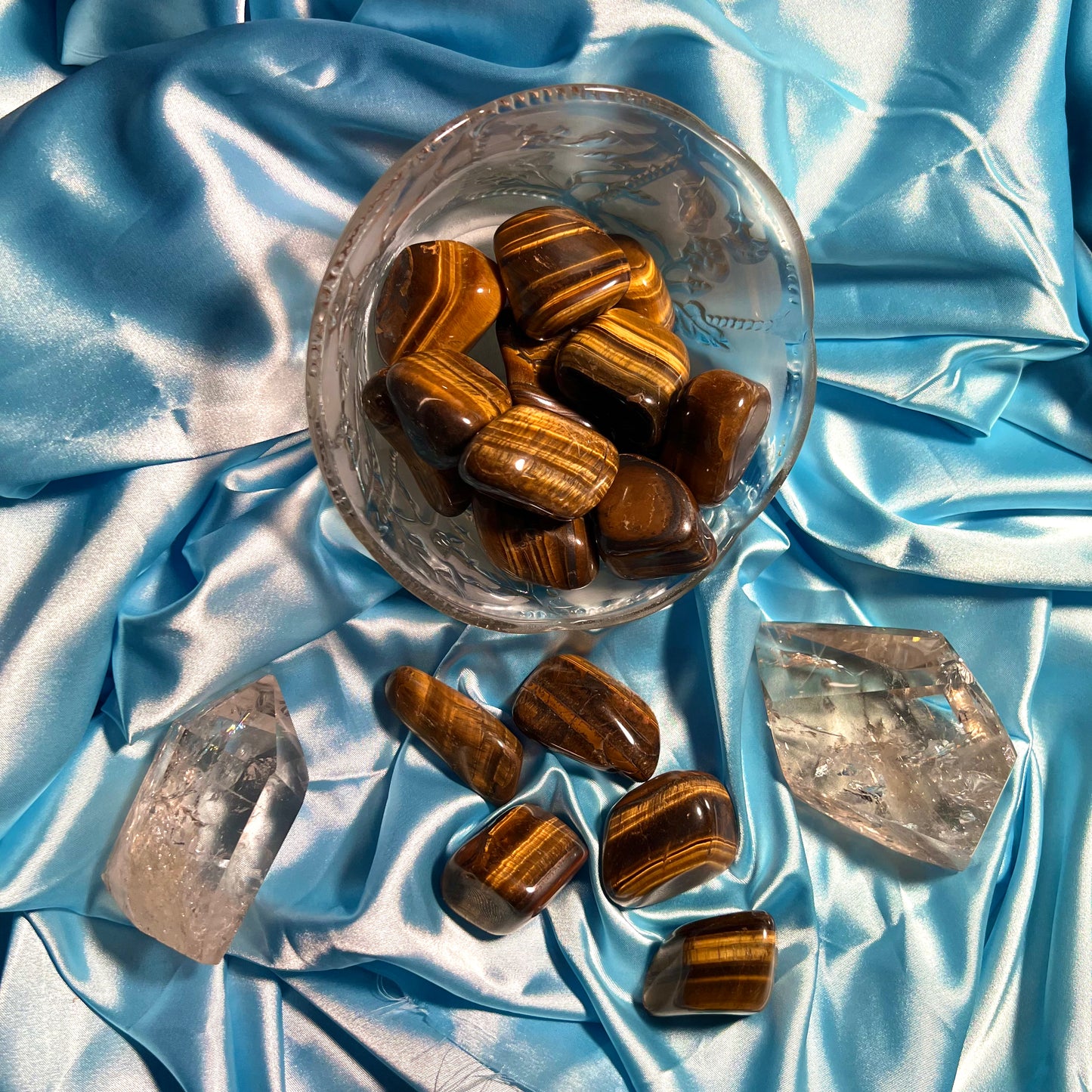 Large Tigers Eye Tumbles