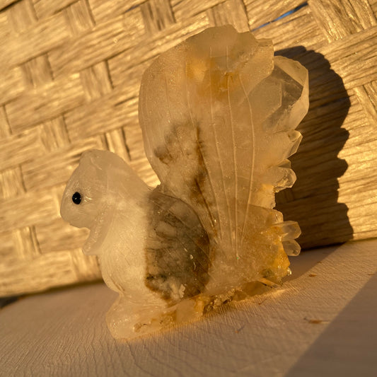 Carved Squirrel Crystal Quartz