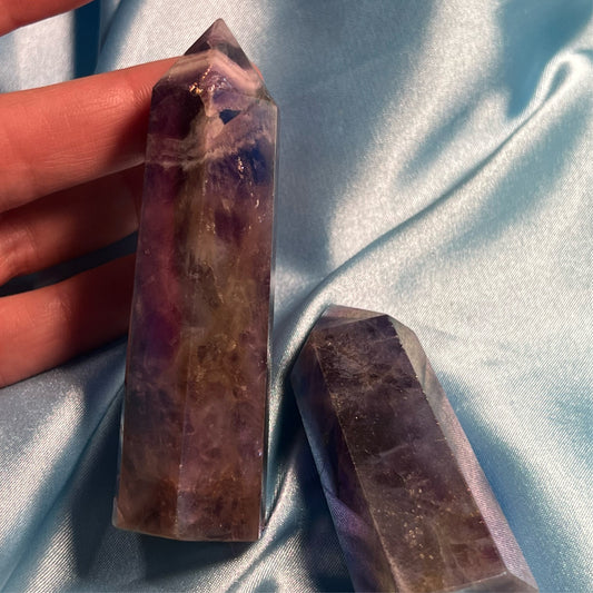 Aura Cheveron Amethyst Mini Towers