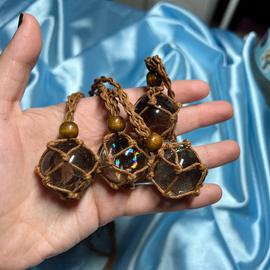 Rainbow Smoky Quartz Pendents