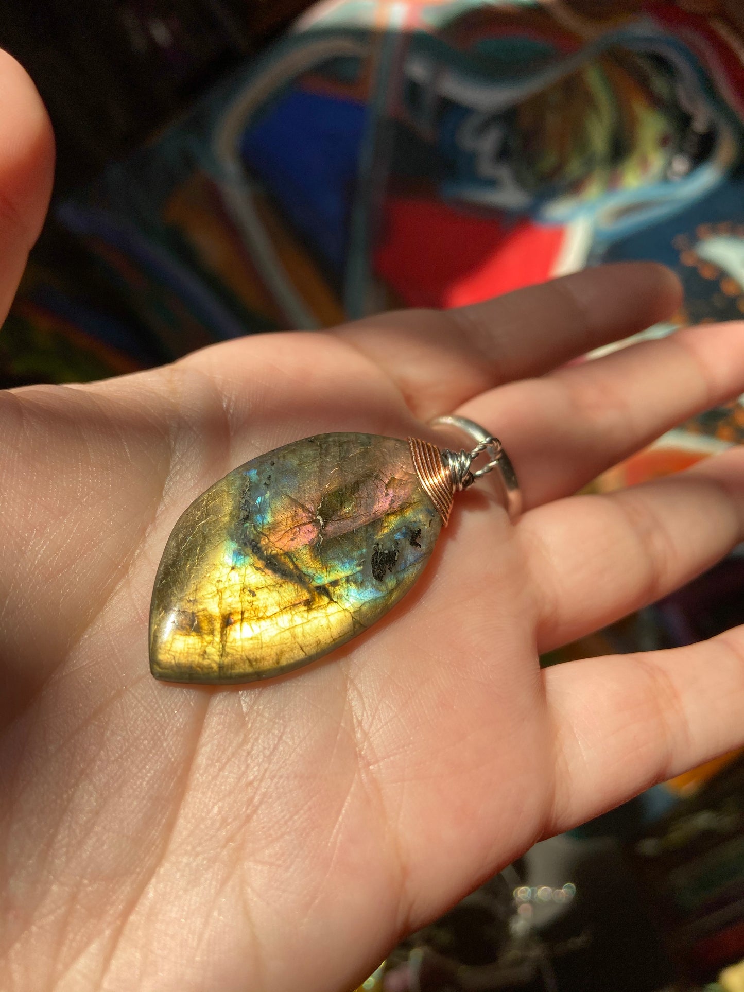 Labradorite Pendent (Handmade)